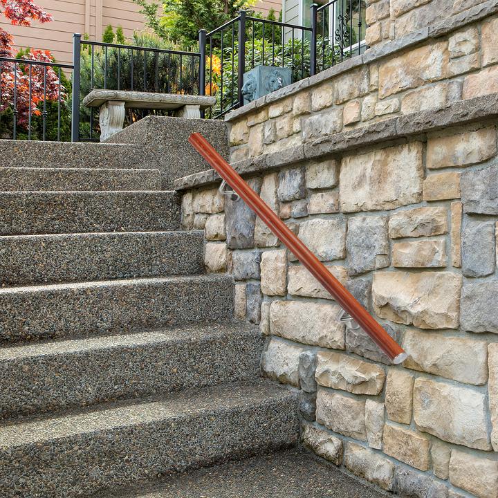 Actual product image Relaxdays Oak-Look Aluminium Handrail (Aluminium)