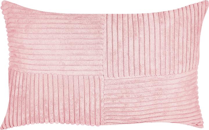 Produktbild Beliani Dekokissen Cord Rosa 47×27 cm 2er Set MILLET (50 x 30 cm)