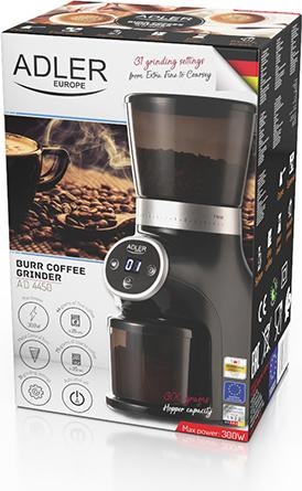 Actual product image Adler AD 4450 Burr coffee grinder, Black (EU plug)