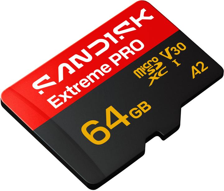 Produktbild SANDISK Extreme Pro microSDXC 64GB (64 GB, microSDXC, U1, UHS-I)