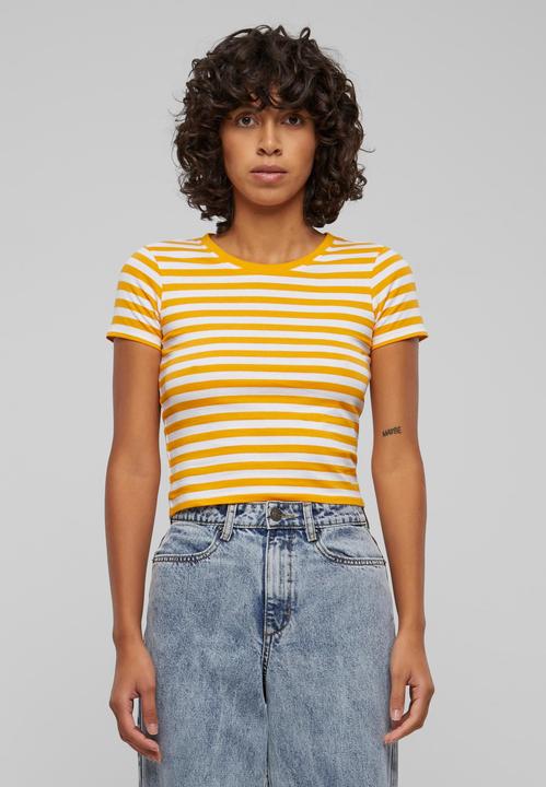 Produktbild Urban Classics Ladies Short Striped Tee - 142651 (3XL)