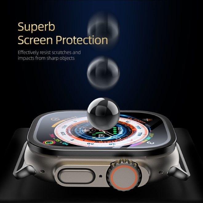 Image du produit Dux Ducis Flas Verre Trempé Avec Cadre En Aluminium Pour Apple Watch Ultra 49mm - Noir