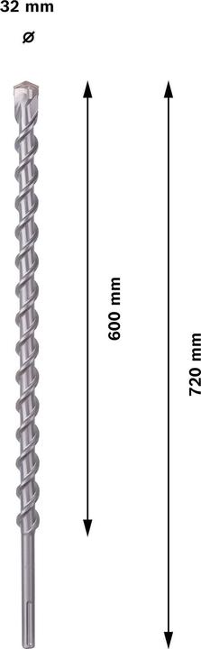 Image du produit Bosch Professional Zubehör Foret PRO SDS max-9 Natural Stone, 32 x 600 x 720 mm (32 mm)