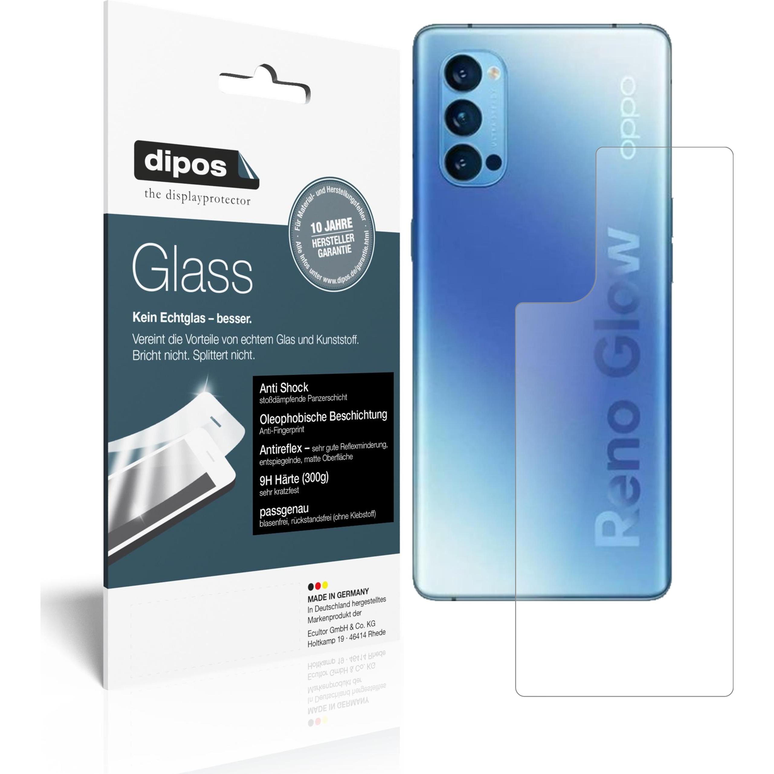 Dipos Displayschutz Anti-Shock (2 Stück, Oppo Reno 4 Pro), Smartphone Schutzfolie, Transparent