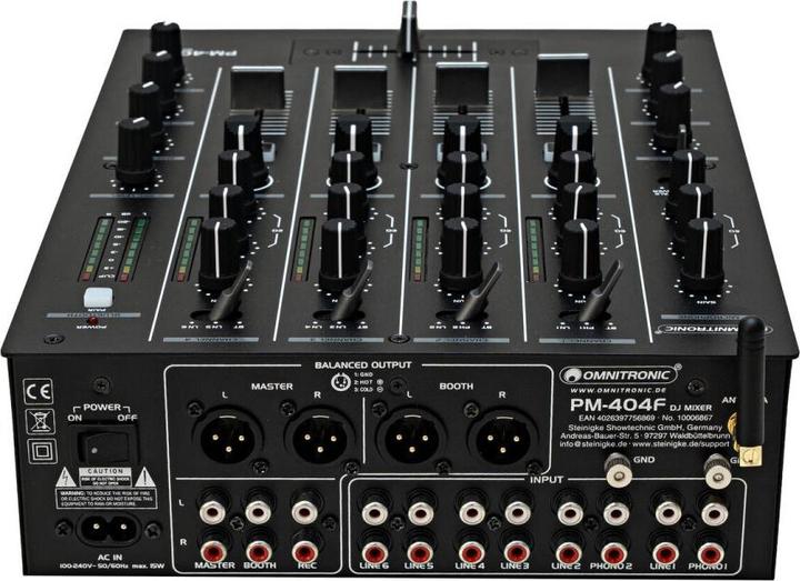 Produktbild Omnitronic PM-404F 4-Kanal-DJ-Mixer mit Filter und Bluetooth