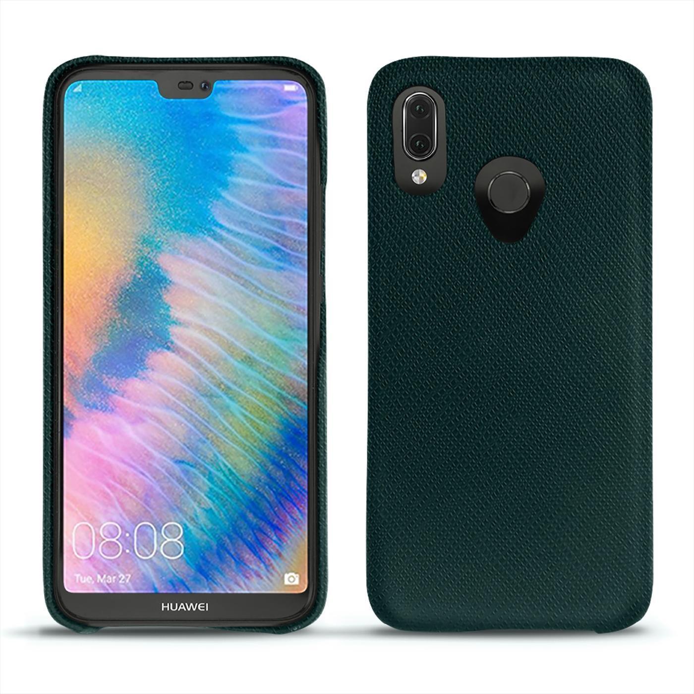 Noreve Lederschutzhülle (Huawei P20 Lite), Smartphone Hülle, Grün