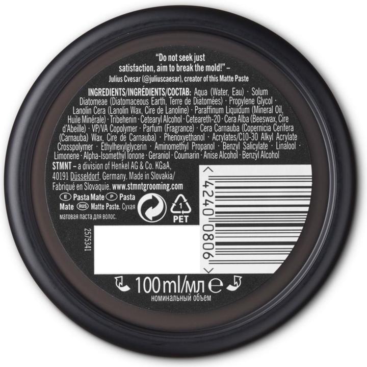 Immagine prodotto STMNT Pasta opaca (Pasta per capelli, 100 ml)
