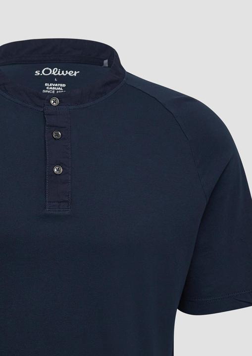Produktbild S.Oliver T-Shirt Henley-T-Shirt mit Raglanärmeln und Garment Dye (M)