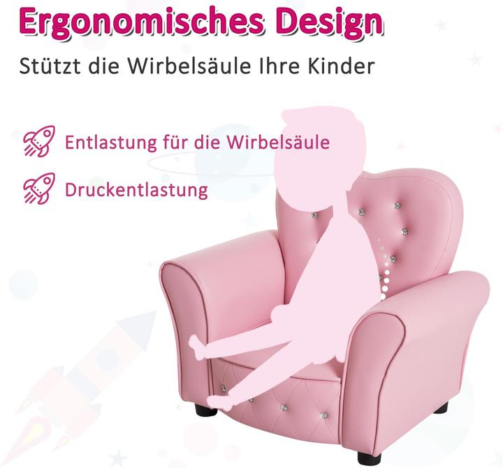 Immagine prodotto Homcom Poltrona per bambini Princess (Poltrona per bambini)