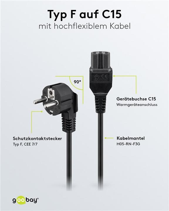 Actual product image Goobay Warming device connection cable (2 m)