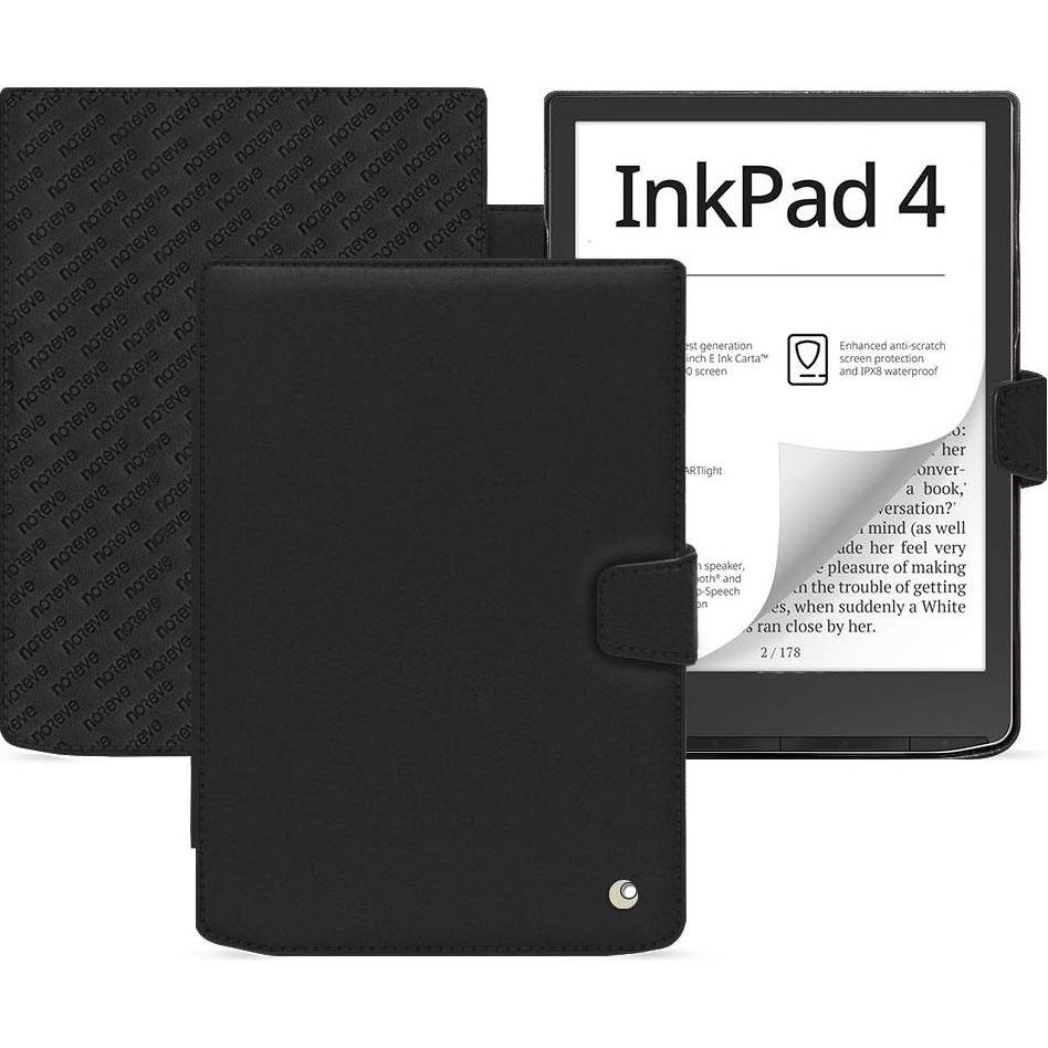 Noreve Lederschutzhülle horizontal (Pocketbook InkPad 4), Tablet Hülle, Schwarz