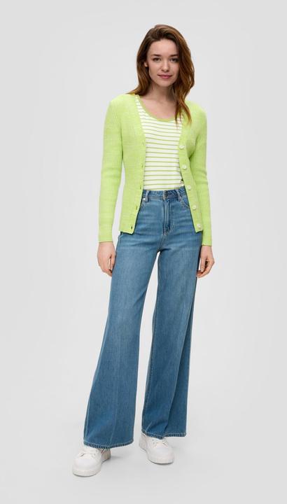 Actual product image S.Oliver T-Shirt Langarmshirt mit tiefem Rundhalsausschnitt (48)