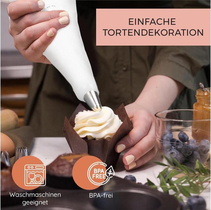 Actual product image Wenburg Spritzbeutel mit Tüllen - 12-tlg. Set (Piping bag set)