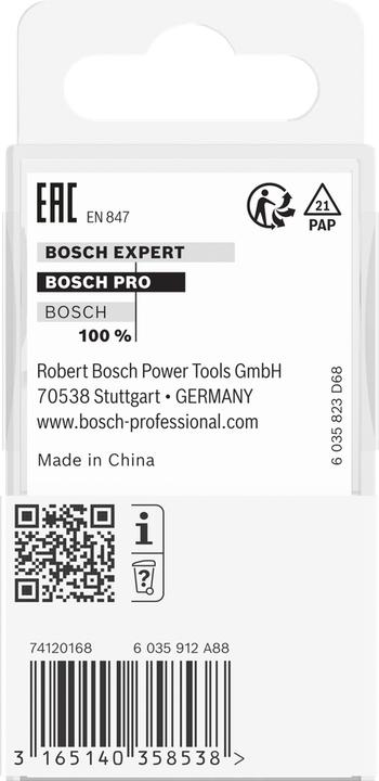 Actual product image Bosch Professional Zubehör Grooving cutter, 8 mm, D1 25 mm, L 19.6 mm, G 51 mm. For hand routers