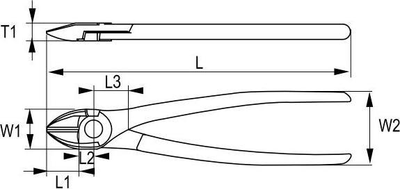 Actual product image Irimo Side cutting pliers 160mm 1000V VDE (155 mm)