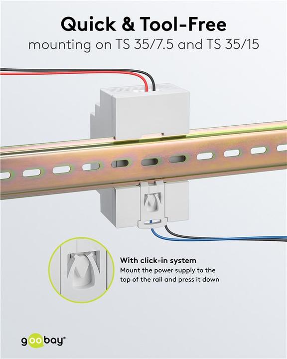 Productafbeelding Goobay Hutschienen-Netzteil DIN-Rail 24 V DC, 2,5 A, 60 W