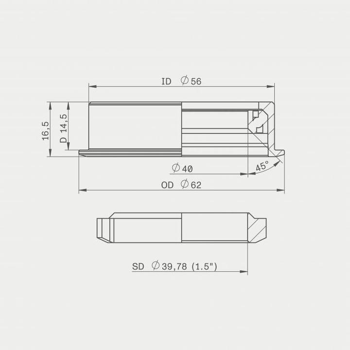 Immagine prodotto Acros Steuersatz Unterteil zs56 blocklock 120°