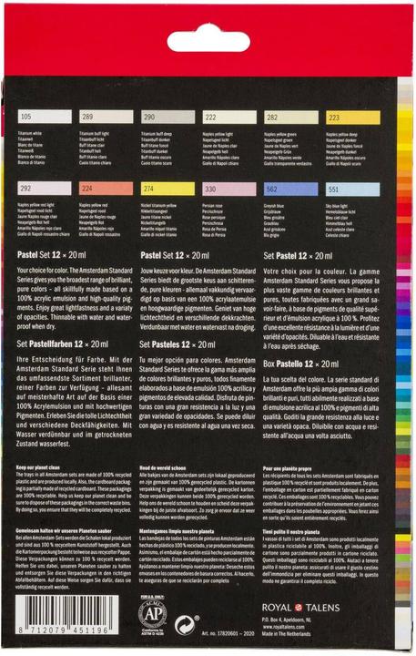 Produktbild Amsterdam Acrylfarbe Pastels (240 ml)