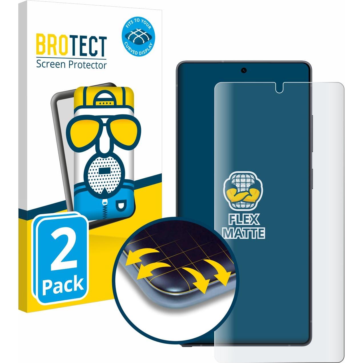 BROTECT Fullscreen Schutzfolie Displayschutz Folie Matt Entspiegelungsfolie (2 Stück, Samsung Galaxy S25 Ultra), Smartph...