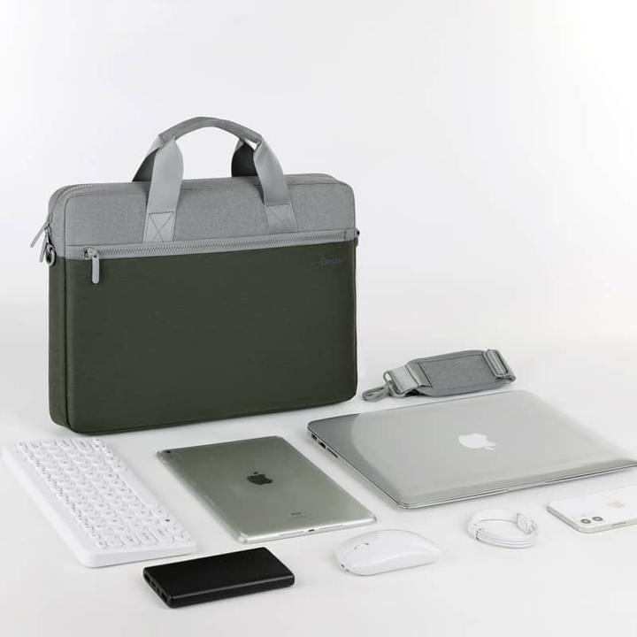 Actual product image Okade MacBook / laptop bag, 13.3-14 inch, T66, olive green (14")