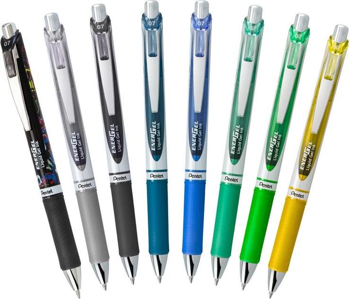 Immagine prodotto Pentel Roller EnerGel (Colori misti (nero, blu, verde, grigio, verde chiaro, blu notte, giallo), 8 x)