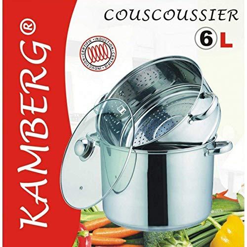 Image du produit Kamberg Marmite de couscous (22 cm, Casserole, Acier inoxydable)