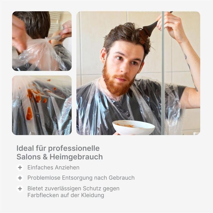 Produktbild Hermex Coiffeurschürze 100 Stk Haarschneideumhang Färbeschürze Einwegschürze