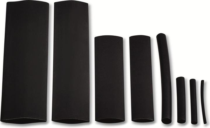 Immagine prodotto Quadrios 1905CA055 Assortimento di tubi termorestringenti Nero Tasso di restringimento: 2:1 800 pezzi. (300 x)