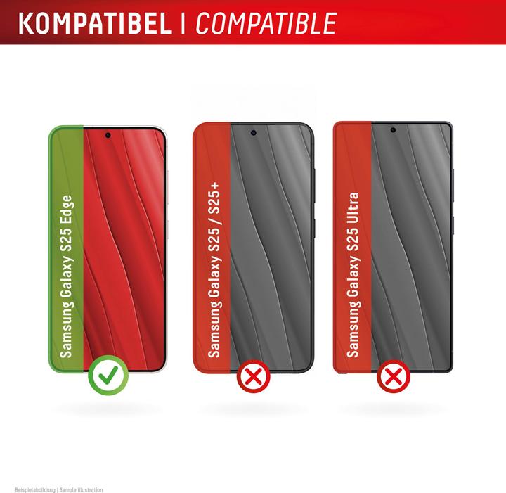 Actual product image Displex Privacy Glass, Privacy Full Cover Panzerglas (1 Piece, Samsung Galaxy S25 Edge)