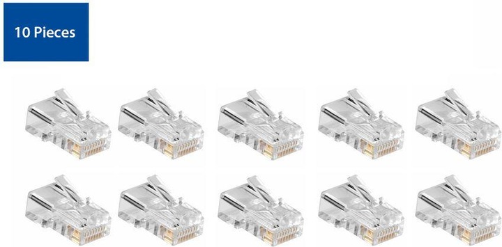 Image du produit Connecteur modulaire CAT5E RJ-45 (10 pièces), Zip Bag (Câble réseau Connecteur)