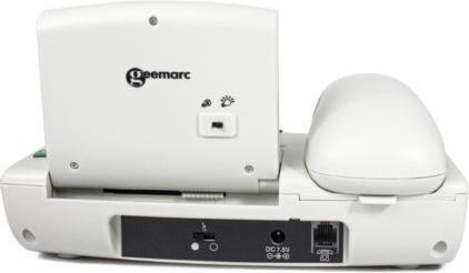 Actual product image Geemarc SERENTIES Corded senior telephone incl. emergency call transmitter Illuminated display White