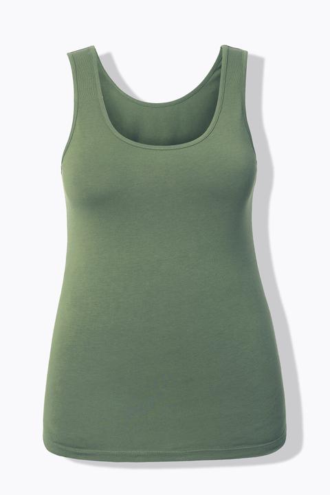 Produktbild Ulla Popken Tanktops, 2er-Pack, Ringel/uni, Unterhemden (58)