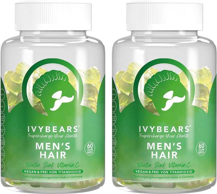 Immagine prodotto IVYBears Confezione da 2 vitamine per capelli da uomo (2 pz., Gomme, 300 g)