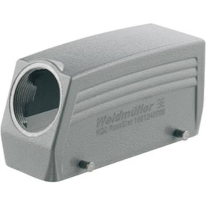 Weidmüller Alloggiamento del gommino staffa trasversale in alluminio IP66 1661230000, Cavo + Spina elettrica, Grigio