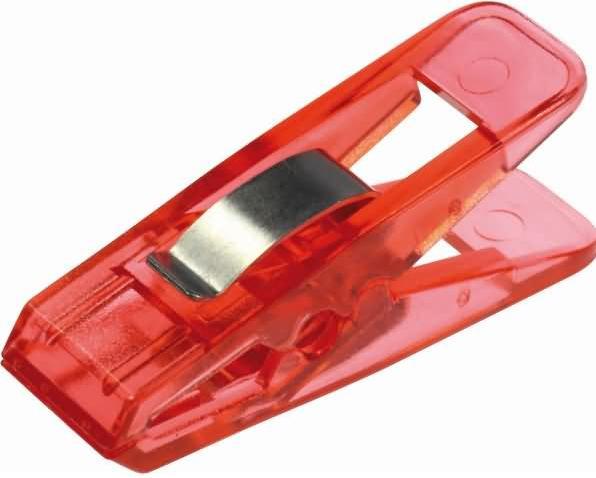 Laurel Letter clip Multi Clip Taifun 15x50mm PU=4 pieces crystal red (4 x)