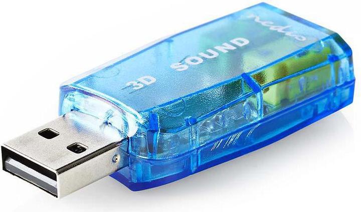 Nedis Scheda audio 5.1 USB 2.0 Connessione microfono: 1x 3,5 mm Connessione cuffie: 3,5 mm Maschio Nero (USB)