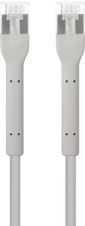 Actual product image Intellinet Cat6a F/FTP FlexiBoot Slim network patch cable, 0.3 m, grey (CAT6a, 0.30 m)