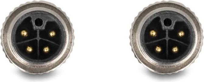 Actual product image Delock M12 cable L-coded 4 pin plug to plug PUR schl