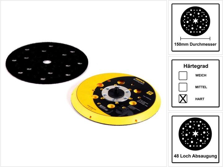 Mirka Abranet Plateau de ponçage Grip 150mm dur ( 8292605021 )