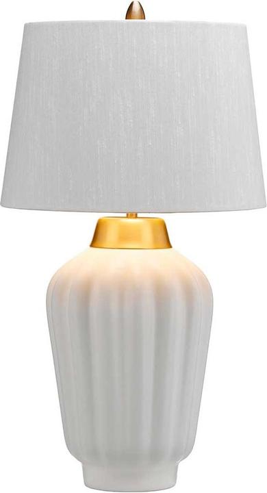 Weiss und gebürstetes Messing