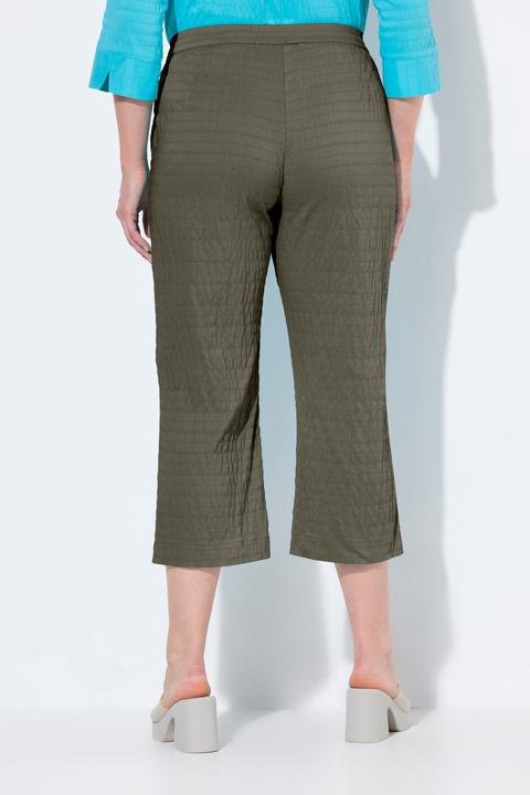 Image du produit Ulla Popken Pantalon 7/8 Ruby, jambe droite. Genoux préformés et taille élastique (48)