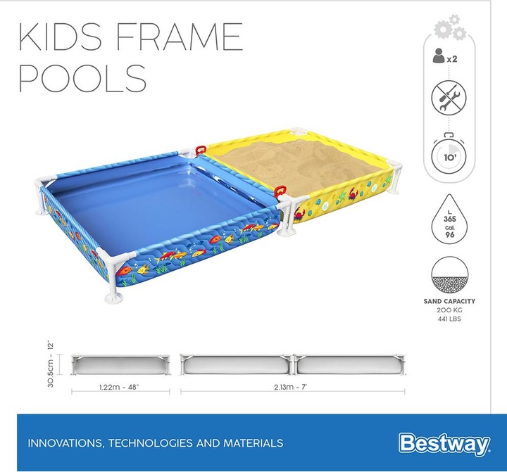 Image du produit Bestway Ma première piscine à cadre et bac à sable