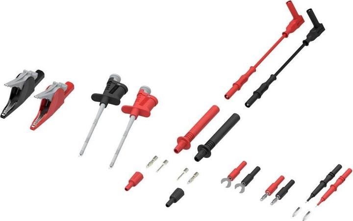 Actual product image Electro PJP 426 Set of test probes + test leads + clamp hooks + adapters + crocodile clips