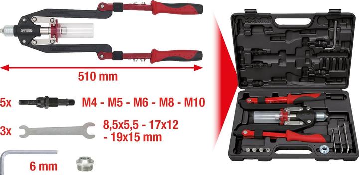 Produktbild KS Tools Universal-Nietzangen-Satz (19 mm)
