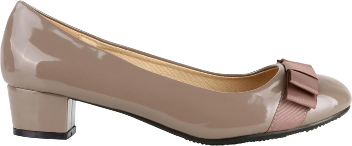 Actual product image Krisp Faux Leather Pumps With Bow And Low Heel (37)