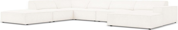 Actual product image Micadoni Bouclé Panoramic Left Corner Sofa, "Jodie", 7 Seats, 364x262x70Made in Europe (Sofa landscape)