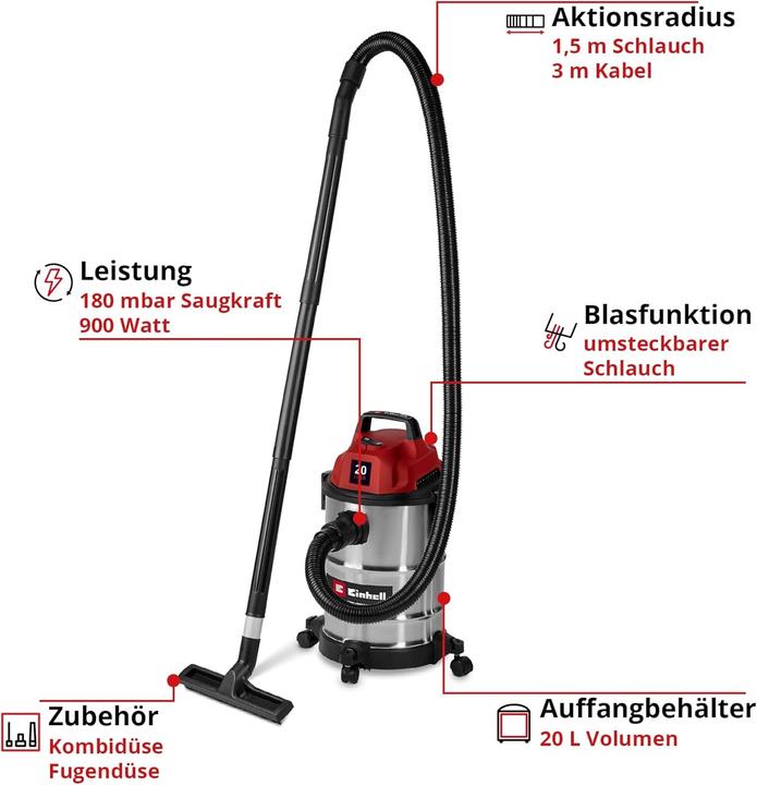 Produktbild Einhell TC-VC 2045 S (Nass-Trockensauger)