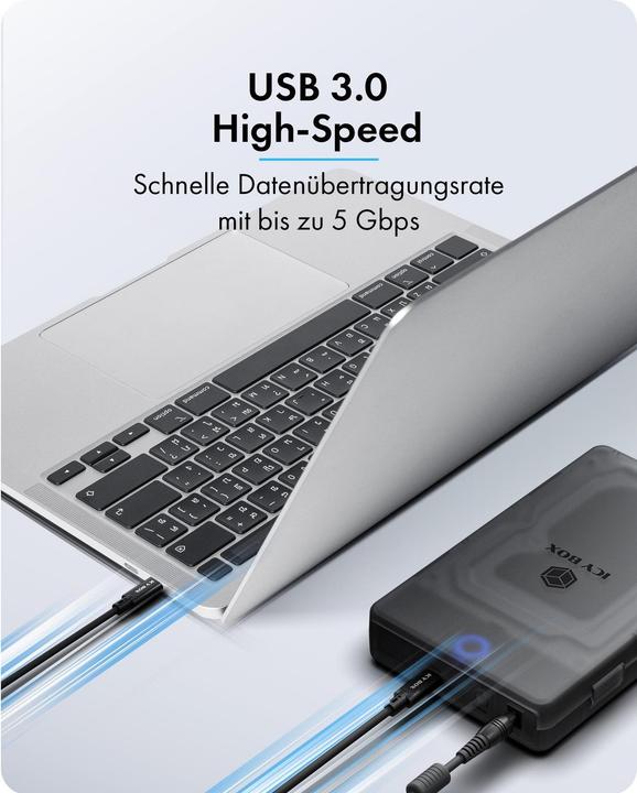 Produktbild Icy Box Spade Base 388 – 3.5" SATA Gehäuse USB 3.0 (3.5")