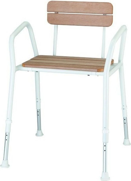 Actual product image Sundo Drewniane krzesło prysznicowe z oparciem (136 kg)