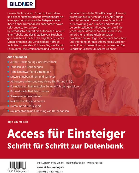 Produktbild Access für Einsteiger - Schritt für Schritt zur Datenbank (Deutsch, Inge Baumeister, 2022)